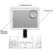 Homedics Radiance LED Beauty Mirror with Organiser- Black MIR-LB3000-BK-AU hero image