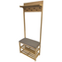 L.T. Williams Bamboo Hall Stand With Grey PU Seat 9922 image NaN