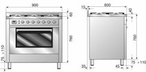 ILVE 90cm Grigio Lusso Freestanding Dual Fuel Oven/Stove L096WMP/GRD hero image