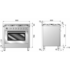 ILVE 90cm Grigio Lusso Freestanding Dual Fuel Oven/Stove L096WMP/GRD image NaN