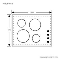 Westinghouse WHG640SB 60cm Natural Gas Cooktop hero image