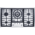 Miele 90cm 5 Burner Natural Gas Cooktop with Dual Wok Burner Stainless Steel KM2354G  hero image