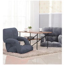 SOGA Foldable Floor Recliner Lazy Chair Grey 9357641020586 hero image