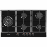 Artusi 90cm Tempered Black Glass Cooktop CAGH9000B hero image