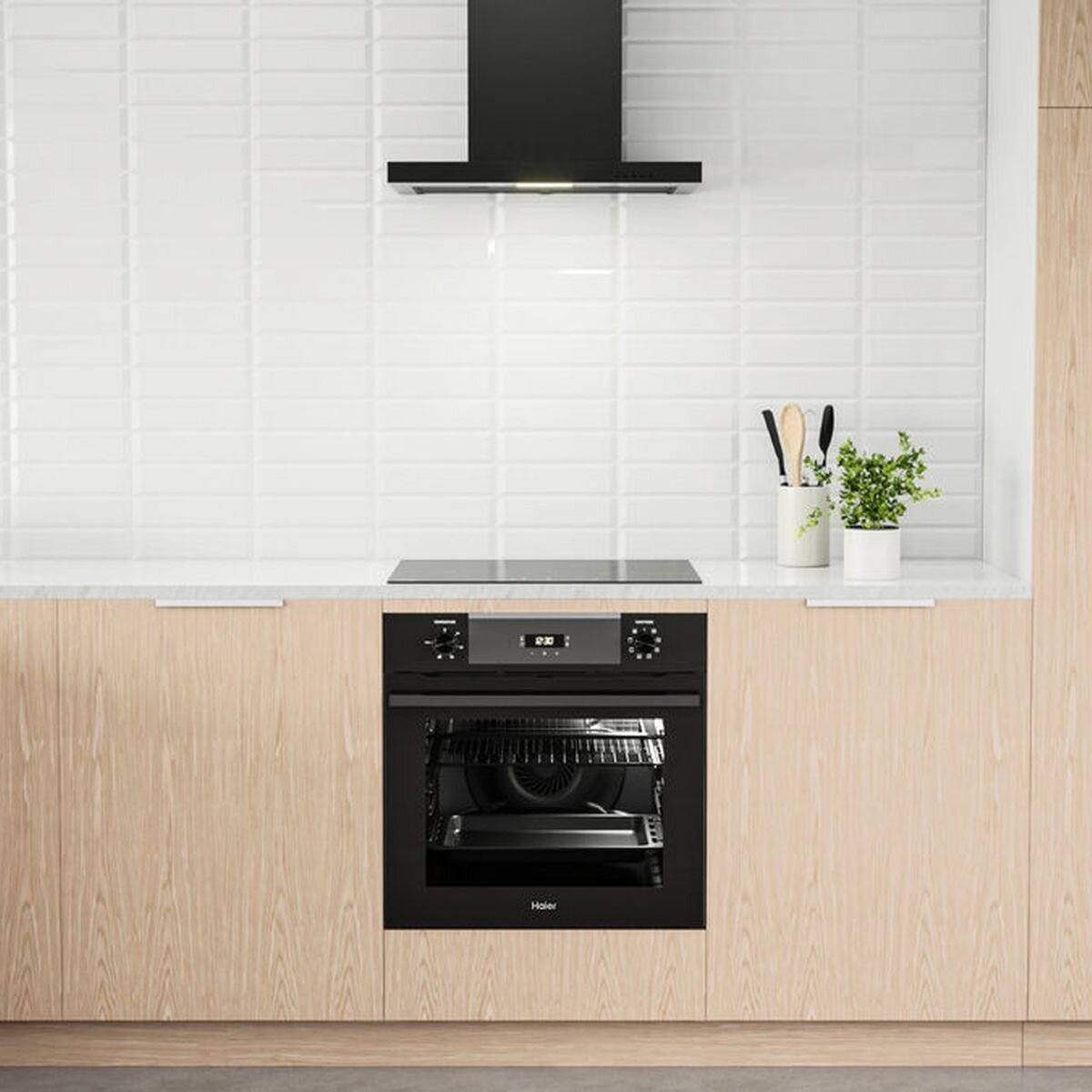 Haier 90cm Black Canopy Rangehood HC90BLB1 hero image