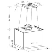 Linarie 50cm Island Rangehood Black RAHID50BG hero image