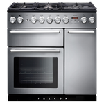 Falcon 90cm Nexus Freestanding Dual Fuel Oven/Stove Stainless Steel and Chrome NEX90DFSS-CH hero image