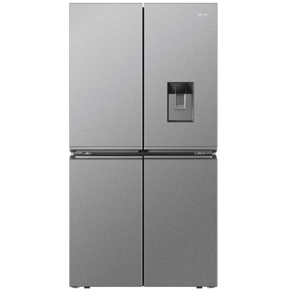 Haier 623L Quad Door Refrigerator with Ice and Water Satina Silver HRF680YPS hero image