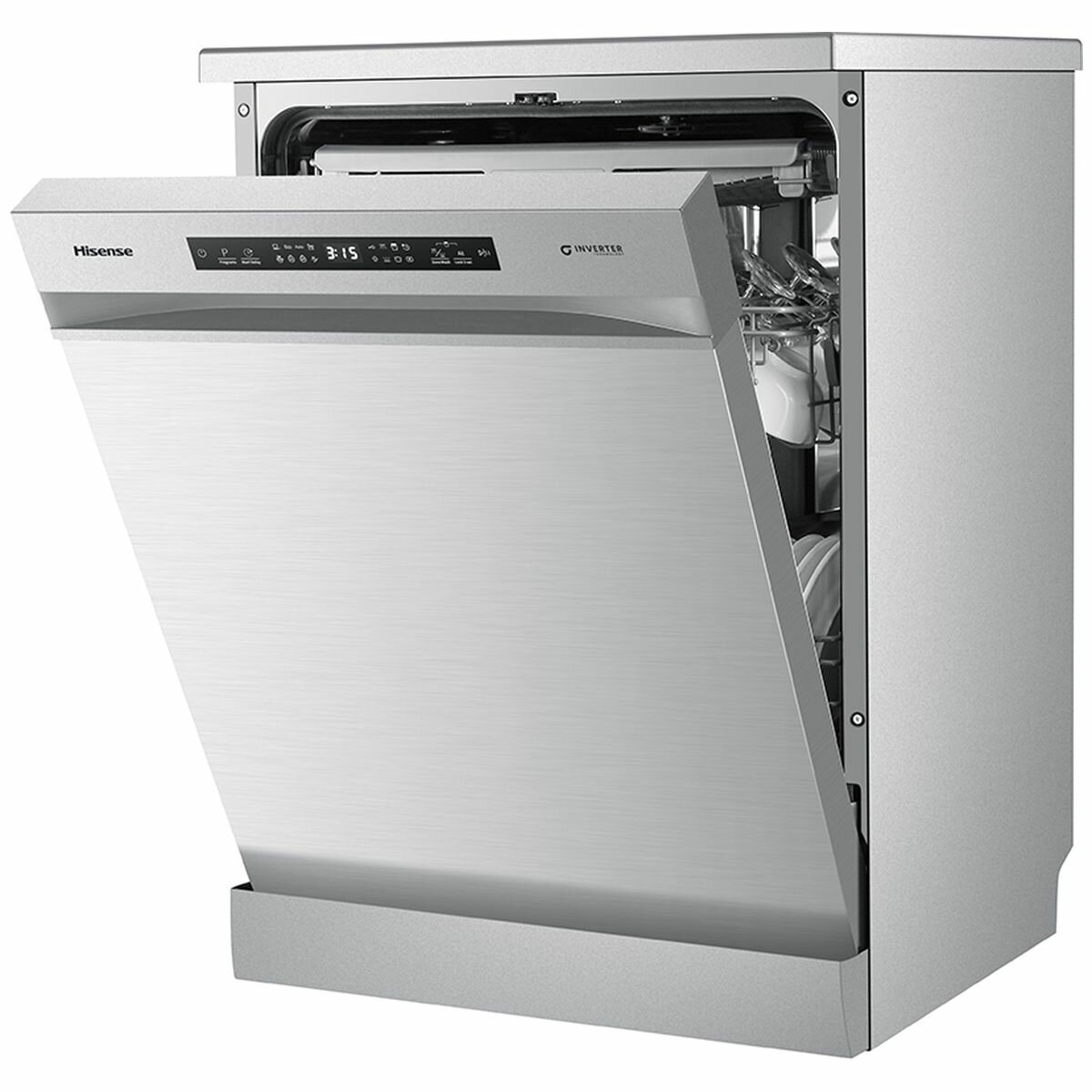 Hisense 60cm Freestanding Stainless Steel Dishwasher HSCM15FS hero image