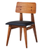 Reddie Vinny Dining Chair Natural Teak Frame Black Top image NaN