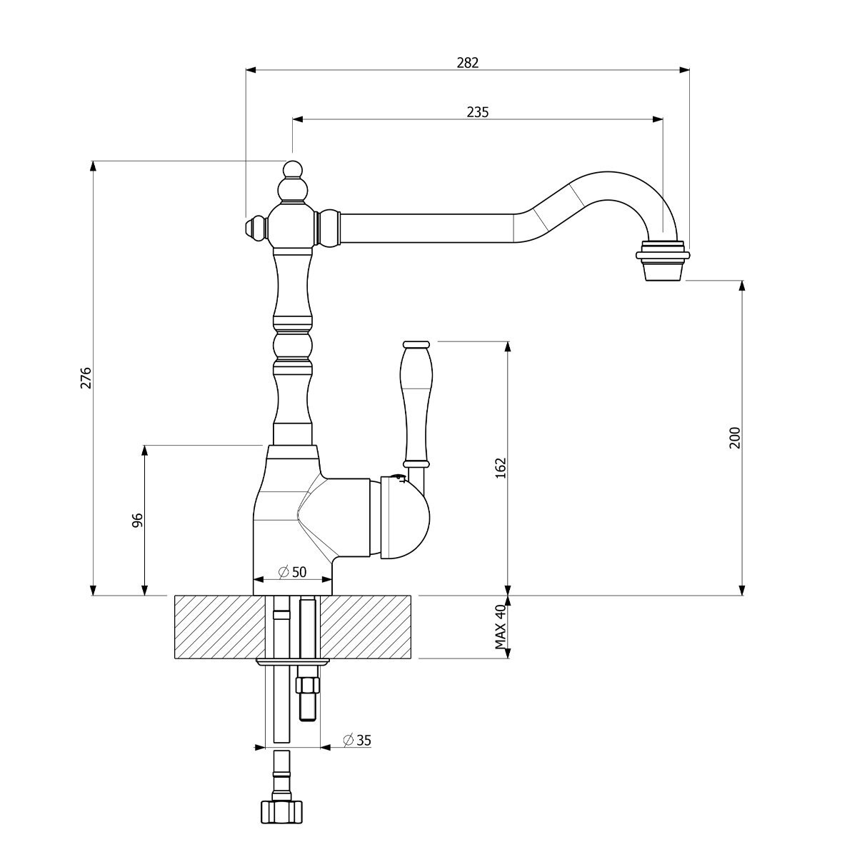 Armando Vicario PALAIS-BN Palais Kitchen Mixer Tap hero image