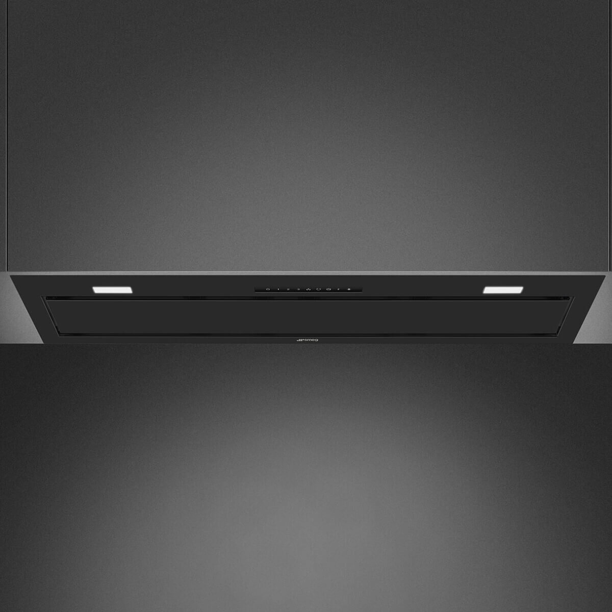 Smeg 90cm Undermount Rangehood with AutoVent2.0 Matte Black KSGAU9P4MB hero image