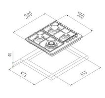 Blanco CG604WXFFC 60cm Natural Gas Cooktop hero image
