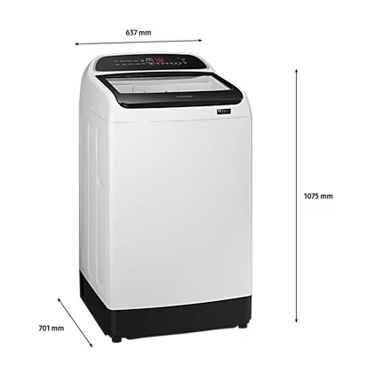 Samsung 9kg Top Load Washing Machine WA90T6250BW hero image