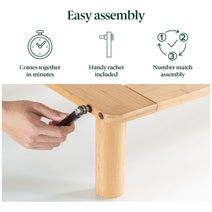 Zinus Arden Bamboo Double Bed Frame with Pipe Headboard AU-FPWNH9ZC-08D hero image