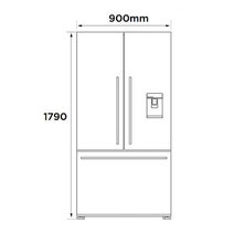 Fisher & Paykel Series 7 569L French Door Refrigerator with Ice and Water Black Stainless Steel RF610ADUB5 hero image