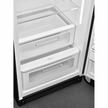 Smeg 270L 50's Retro Style Aesthetic Top Mount Fridge Black FAB28RBL3AU hero image