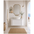Turner Hastings Evara 90x53 Wall Hung Vanity with Real Marble Top To Suit Above Counter Basin White  1TH EV953-WH-1TH image NaN