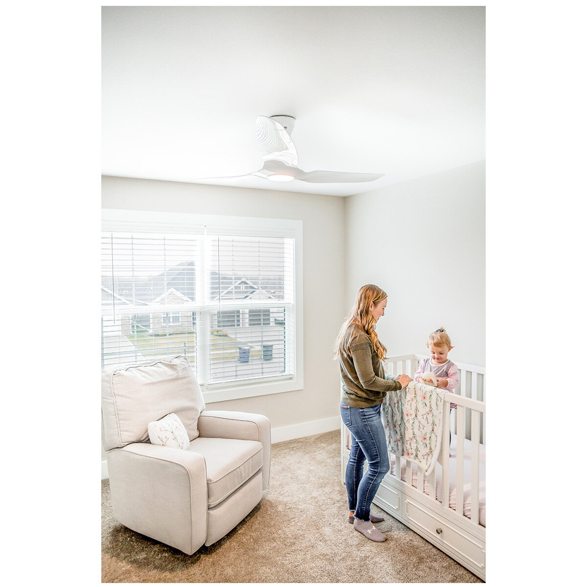 Big Ass Fans Haiku L White 44 Inch Ceiling Fan with LED 651mm Drop Tube HAIKUL-W-44-651MM hero image