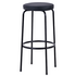 Reddie Milton Bar Stool Black Leather Seat Black Metal Frame image NaN