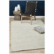 Rug Culture Helena Woven Wool Rug Grey White 320x230cm STUD-321-SIL-320230 hero image