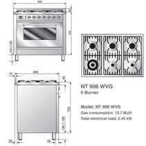 ILVE NT906WVGB 90cm Freestanding Natural Gas Oven/Stove hero image
