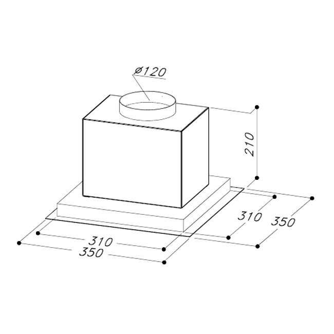 Sirius 35cm Ceiling Extractor S-BE1WH  hero image