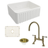 Turner Hastings Novi 60 Butler Sink Pack with Brushed Brass Ludlow Bridge Mixer Tap and Accessories PKG026 image NaN