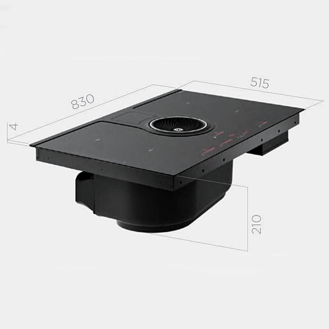Elica NIKOLATESLABL/F/83 83cm Filtered Induction Cooktop with Integrated Ventilation System hero image
