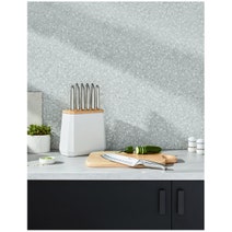 Furi Pro Stone Knife Block Set Snow Terrazzo Seven Piece 41511 hero image