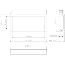 Remii 35 Inch Extra Slim Indoor Built In Electric Fireplace with Black Steel Surround 102735-XS hero image
