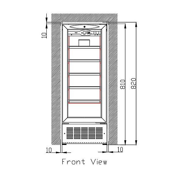 Vintec 20 Bottle Wine Storage Cabinet V20SGEBK Appliances Online