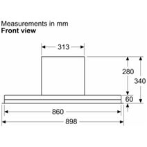 Neff 90cm N 90 Integrated Rangehood Clear glass black printed Matt Black D99XET2S5 hero image