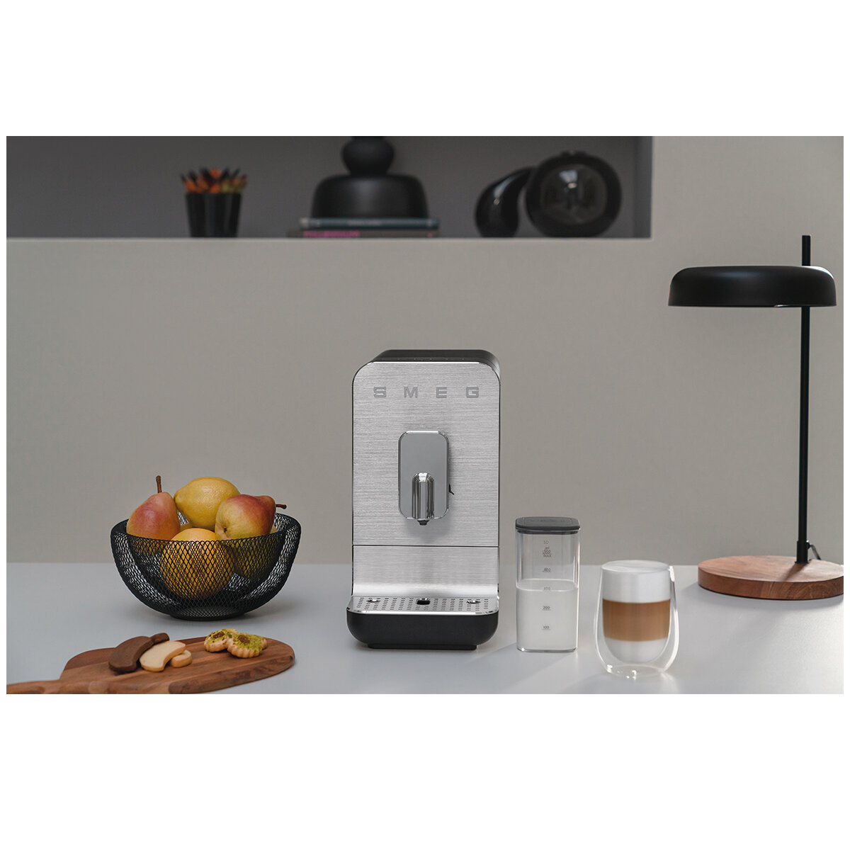 Smeg Automatic Coffee Machine with AutoMilk Black BCC13BLMAU hero image
