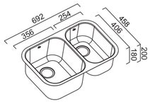 Abey Q180UT5 NuQueen 1 and 3/4 Bowl Undermount Sink Pack hero image