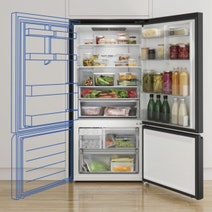 Haier 517L 500 Series Refrigerator Bottom Freezer Matte Black HRF510BEC hero image