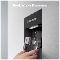 Hisense 415L Bottom Mount Fridge with Water Dispenser Stainless Steel HRBM419SW hero image