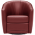 Natuzzi Editions Giada Red Leather Swivel Chair CHAIRB59610BR image NaN