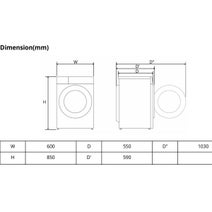 LG 8kg Front Load Washing Machine-Steam White WV1-1208W hero image