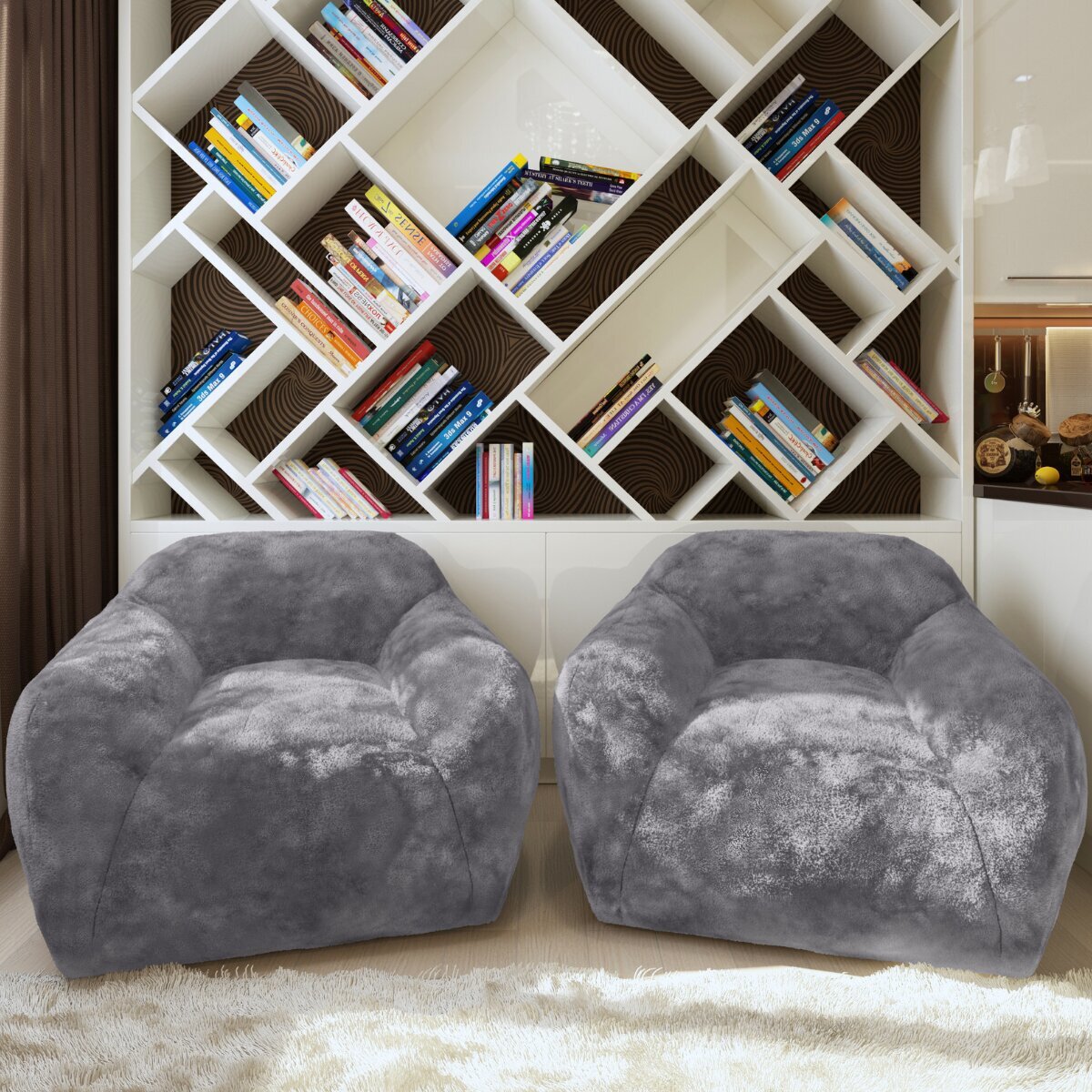 I Am Fake Proudly Animal Free Grey Snug Chair HCXSNUSA20BGRE