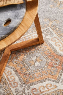 Rug Culture Mayfair Extra Large Grey & Peach Rug 500X80CM - MAY-CAT-GRY-500X80 hero image