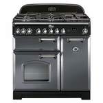 Falcon 90cm Classic Deluxe Freestanding Dual Fuel Oven/Stove Slate and Chrome CDL90DFSL-CH hero image