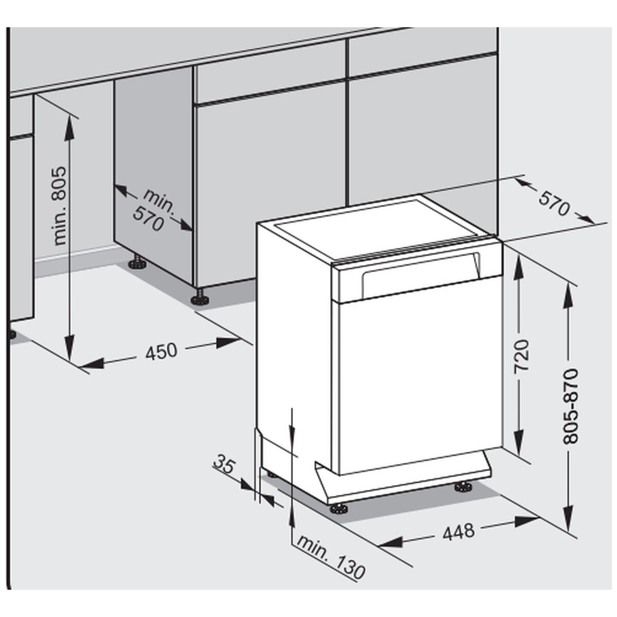 Miele Gen 60cm 5000 Built Under Stainless Steel Dishwasher