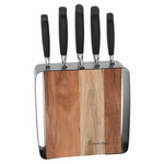 Stanley Rogers Framed Acacia 6 Piece Knife Block Set 41413 hero image