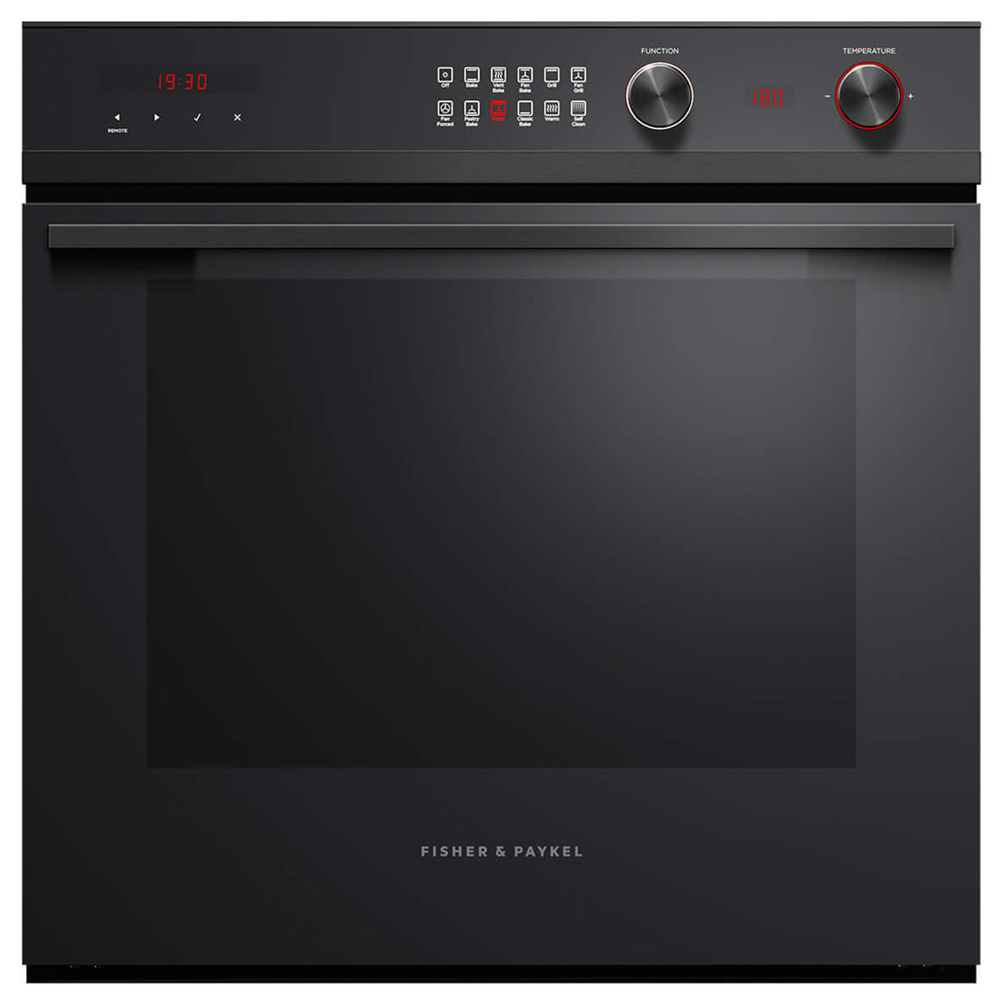Fisher & Paykel Series 9 60cm Minimal Pyrolytic Built-In Oven Black Glass OB60SD11PB1 hero image