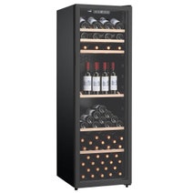 LeCavist 168 Bottle Single Zone Wine Cabinet Black LEK168PV hero image