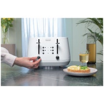 DeLonghi Eclettica Four Slice Toaster White CTY4003W hero image