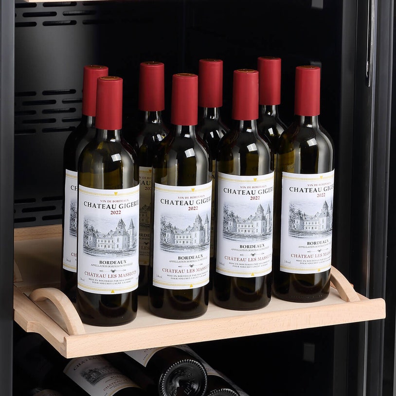 LE THI VAN  LeCavist 168 Bottle Single Zone Wine Cabinet Stainless Steel