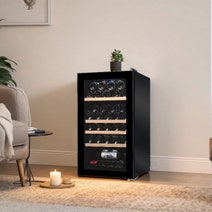 LeCavist 33 Bottle Wine Cabinet Single Zone Black LEK33PV hero image