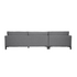 Ostro Freycinet 4 Seater Left Hand Chaise Sofa Grey Stone U6250ZLHFMERGST image NaN